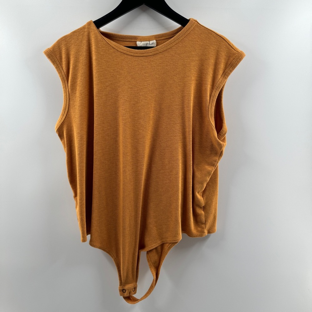Universal Thread Ribbed Mustard Bodysuit Size 2X